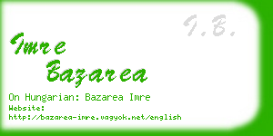 imre bazarea business card